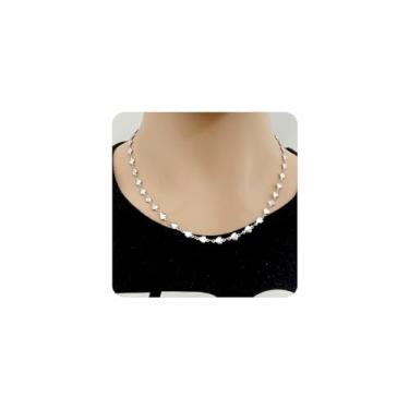 Imagem de FUTIMELY Colar feminino banhado a ouro 14 K, corrente de amor fina de prata para mãe, acessórios de joias modernas simples, Small, Zinco, Sem Pedra Preciosa