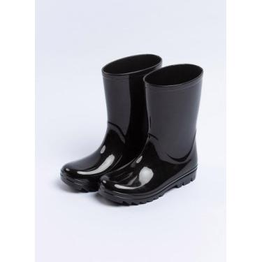 Imagem de Galocha Infantil Cano Alto Unissex Preta - Molekada, 31/32