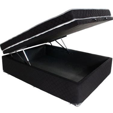 Imagem de Cama Box Baú Casal Colchão Espuma D33 Antialérgico bf Colchões 138x188x57cm