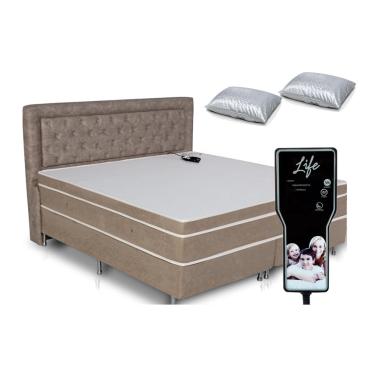 Imagem de Colchão Mangético Massageador Terapeutico King Size Bege