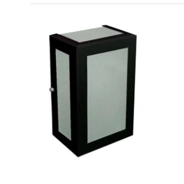 Imagem de Arandela Dm Retangular 213 5 Vidros Preto Texturizado