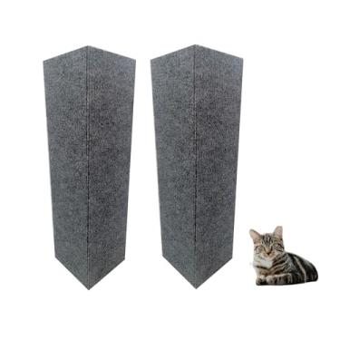 Imagem de Kit com 2 Protetor de Parede Arranhador para Gatos, Canto de Parede, Carpete Cinza