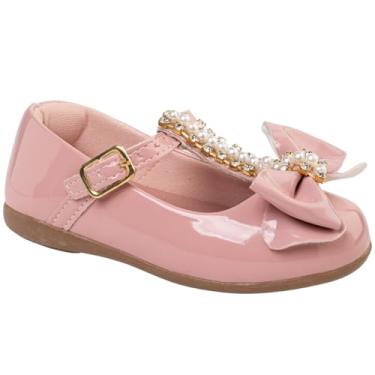 Imagem de Sapatilha Infantil Menina Sapato Feminino Infantil Daminha (Rosa, BR, Criança de 9 a 12 anos, Numérico, 24)