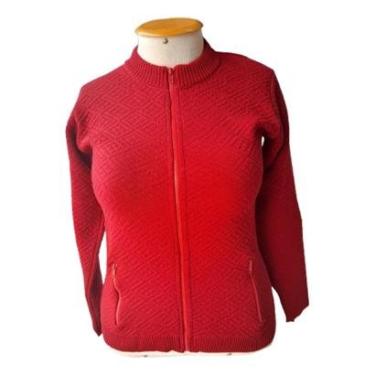 Imagem de Jaqueta Feminina Super Grossa Plus Size Zìper Tricot Premium-Feminino
