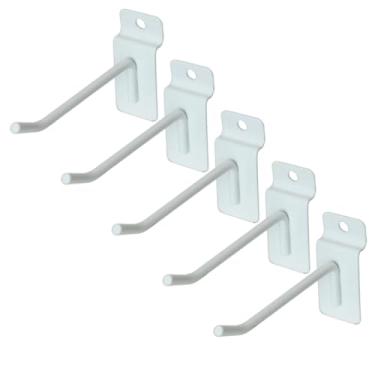 Imagem de KIT 20 GANCHO PARA PAINEL CANALETADO COR BRANCO 5CM