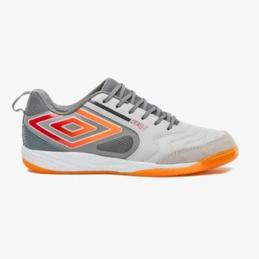 Imagem de Chuteira Umbro Futsal Umbro Pro 5 Bump Couro - Original, 38, Prata