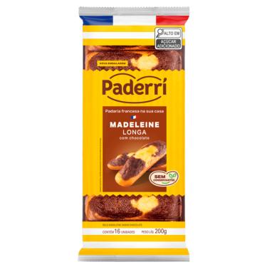 Imagem de Bolo Madeleine Recheado Chocolate 200g Paderri