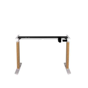 Imagem de Mesa com Regulagem de Altura Elétrica Lift 97 cm - Branco Fosco c/ Mel