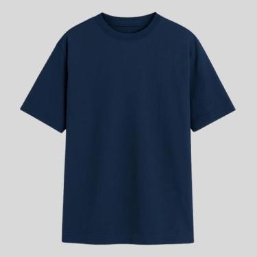 Imagem de Camiseta Oversized Masculina Gola Alta 100% Algodão Street - Evo Urban