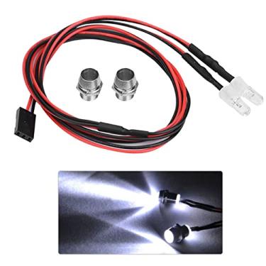 Imagem de Luzes de LED de Carro RC, 2pcs Faróis 5mm Acessório RC Luzes LED LED Car RC Down Light RC Farol Com Luz LED RC para 1/10 Modelo Drift Car Veículo (Luz nº 9 Luz branca)