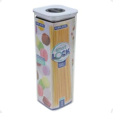 Imagem de Pote De Mantimentos Smart Lock Preto Extra Grande 2 Litros - Injeplast