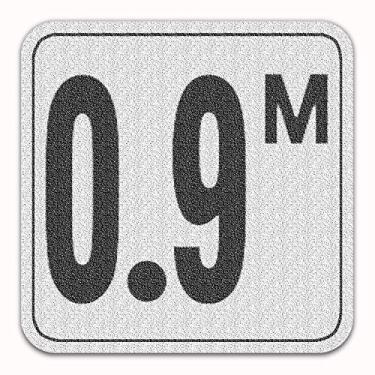 Imagem de Adesivo de vinil de azulejo personalizado aquático 3M para nadar na piscina Marcador de profundidade 0,9 m, fonte de 4 polegadas