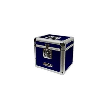 Imagem de KROM SERIES STACKABLE LP CASE IN BLUE: HOLDS APPROXIMATELY 70 RECORDS