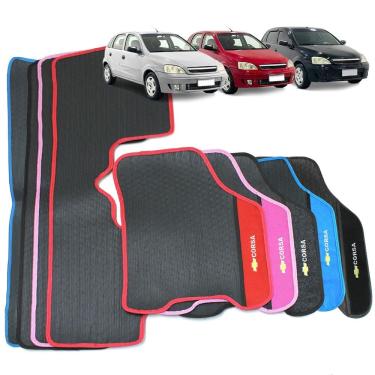 Imagem de Tapete Corsa 2002 a 2012 Borracha Personalizado 3 Peças Bordado Automotivo para Hatch Sedan