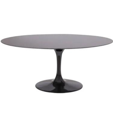 Imagem de Mesa De Jantar Tulipa Saarinen 137X90 Cm Tampo LaqueadoPreto