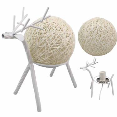 Imagem de Luminaria Abajur Mesa Cervo Veado Rena Natal Casa Quarto Sala Recepçao Hotel Pousada