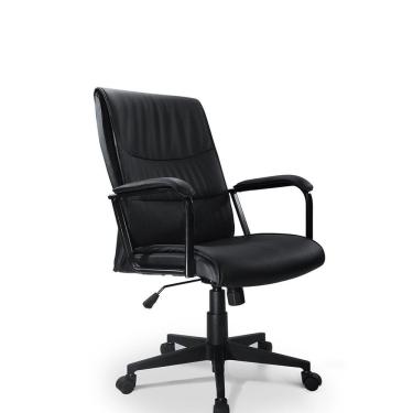 Imagem de Cadeira Presidente Eataly Giratória Com Braço Preto