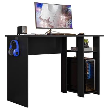 Imagem de Mesa Para Computador Gamer Slim Preto - Peternella Móveis Preto