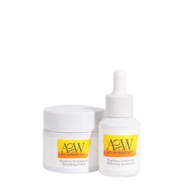 Imagem de Act of Wellness Esfoliação Euphoric - Tratamento Facial Esfoliante Semanal Para Pele Macia E Suave Como A De Um Bebê Com Ácido Lático Glicólico Vegano (20Ml 10Ml)