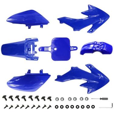 Imagem de PRO BAT Kit De Para-Lamas Plástico Com 7 Peças Para Carenagem Completa Motocicleta Crf50 Xr50, Compatível Crf 50 Xr Sdg Ssr 107 110 125 Pit Dirt Bike, Azul