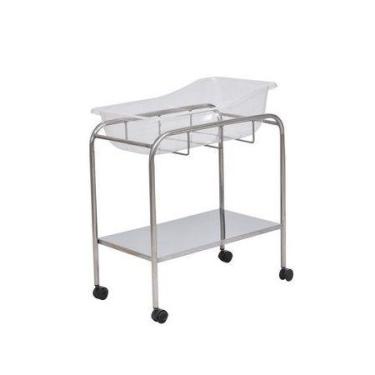 Imagem de Berço com cesto acrílico estrutura em aço inox . - BR CIRURGICA