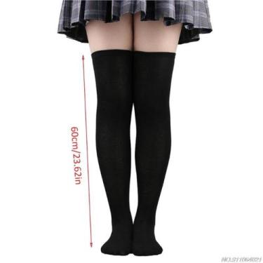 Imagem de meia calça colorida 7/8 Preta para festa fantasia Carnaval halloween c