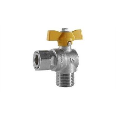 Imagem de Registro Esfera Gás M/F 1/2X1/2 781 Bico Mangueira 90 Graus Espigão WO