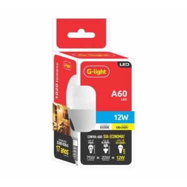 Imagem de Lâmpada A60 Led 12W 6500K 100-240V - Autovolt - G-light