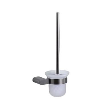 Imagem de Acessórios para banheiro cinza 304, toalheiro de aço inoxidável, suporte para papel higiênico, suporte para sabonete líquido, toalheiro, kit para banheiro (suporte para escova de vaso sanitário)