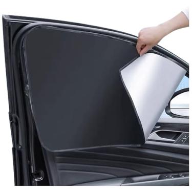 Imagem de Persiana magnética para janela lateral do carro (2 peças) - Protetor solar de fácil instalação para bebês, animais de estimação e proprietários de carros, proteção UV e bloqueio de calor, ajuste