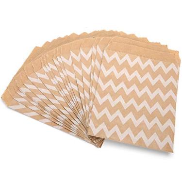 Imagem de Ymiko Sacos de Papel, Pequenos Sacos de Papel Marrom Com 25pcs de Kraft de Marrom Sacolas para Casas Lanches de Biscoitos de Porcas (Tipo 2)