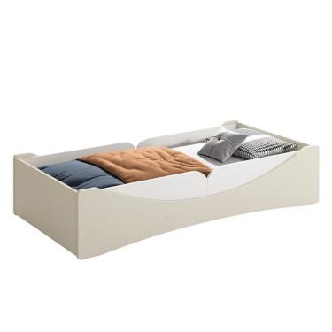 Imagem de Cama Evolutiva Luna, 2 Kits Proteção Lateral Lisa e Colchão D20 - Reller Móveis Areia Fosco