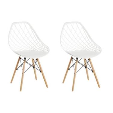 Imagem de Conjunto 2 Cadeiras para Sala de Jantar Clarice Cloe Madeira - Movesca