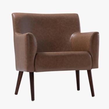 Imagem de Poltrona Malbec Pés em Madeira 78x70x60 Cm - Daf Mobiliário