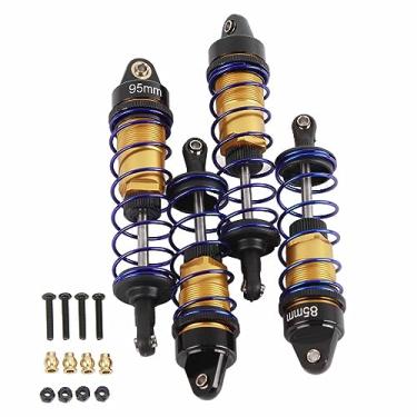Imagem de Akozon Peças de Atualização de Amortecedor de Choque Akozon para 1/10 Carros RC, Amortecedor de Mola Traseira de Liga de Alumínio para HSP, Arma (Dourado)