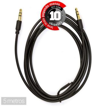 Imagem de Kit com 10 Cabos P2 x P2 Auxiliar Estéreo 5 metros - Cirilo Cabos, UNI