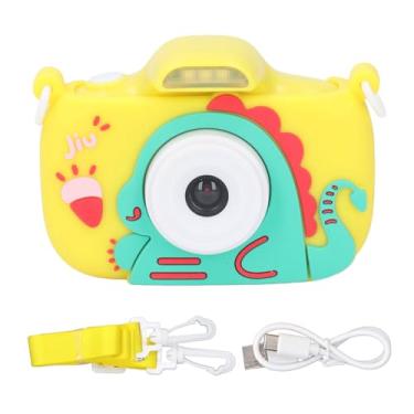 Imagem de Crianças Câmera 2.4in Tela 1080P 8X Zoom LED Flash Olhar Bonito Gravação de Vídeo Crianças Câmera Digital para Indoor Outdoor (Amarelo)