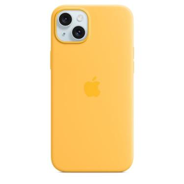 Imagem de Apple Capa de silicone com MagSafe para iPhone 15 Plus – Solar ​​​​​​​