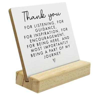 Imagem de UNCDLV Placa de madeira Thank You for Being a Part of My Journey, Thank You Gifts for Mom Friends Teacher Boss Mentor Leader Coworkers, Presentes de agradecimento para mulheres e homens