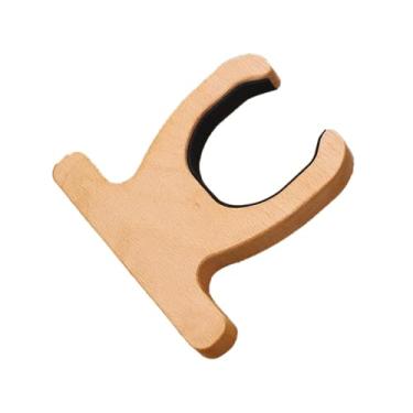 Imagem de simhoa Suporte de parede chinês Hulusi Suporte para instrumento chinês de taco de beisebol de madeira Prateleira de parede para presente Aprendizagem musical, Marrom Claro