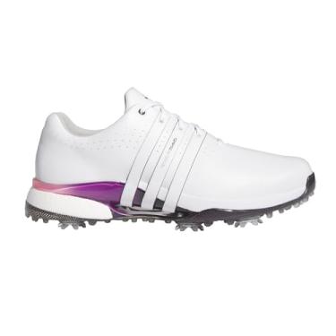Imagem de Adidas Tênis de golfe masculino Tour360 24, Calçado Branco/Shadow Fig/Auro Preto, 45