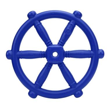 Imagem de ZJchao Acessórios para Playground do Volante de Brinquedo de Roda do Navio Pirata para o Conjunto de Balanços de Penhasco Ao Ar Livre na Treehouse (Azul)