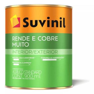 Imagem de Tinta Parede Acrílica Rende e Cobre Muito Branco Fosco 900ml Suvinil, 