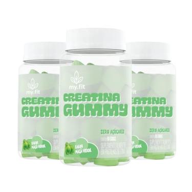 Imagem de Kit 3x Creatina Gummy, Sabor Maça Verde (180 Gomas) 3g de Creatina por Dose, Zero Açúcar - My Fit