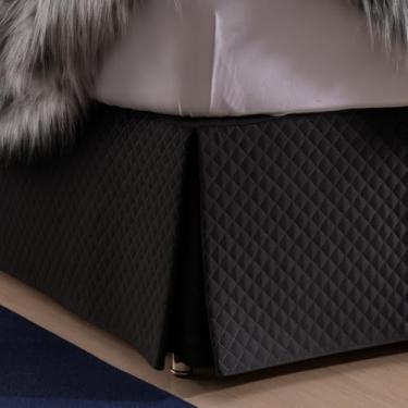 Imagem de Saia para Cama Box Queen Matelada Lindas em Poliéster Vários Tamanhos(Preto-Queen)