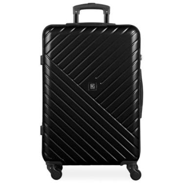 Imagem de Mala Média 23 Kg ABS 4 Rodas 26" Detroit Preta - Bagaggio, M, Preto