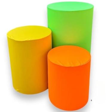 Imagem de kit Capa Trio de Cilindro Decoração Festa Veste Facil - multicolorido - ESCOLHA COMO QUISER Organização de Decoração para Festas(LIMA/OURO/LARANJA NEON)