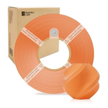 Imagem de Bamboo Lab 1,75 mm PLA Filamento Fosco Impressão de Alta Velocidade com RFID 1KG +/- 0,03 mm Filamento de Impressora 3D Ecológico para Bambu Lab P1P/P1S/X1C/X1/A1/A1 Mini (sem carretel) (Laranja 11300