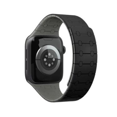 Imagem de Pulseira Link Silicone Macia Compatível Com Apple Watch - Baú do Vikin