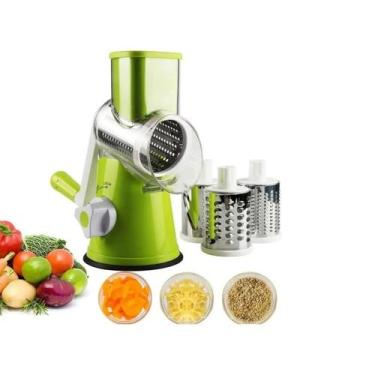 Imagem de Cortador Fatiador 3 Laminas Ralador Legumes Queijo Verduras - MINYMIX